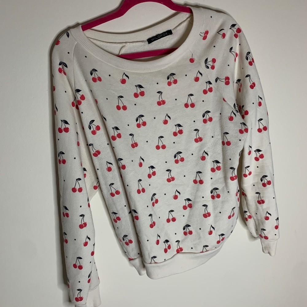 WILDFOX COUTURE cherry sweatshirt